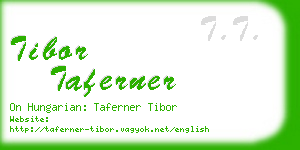 tibor taferner business card